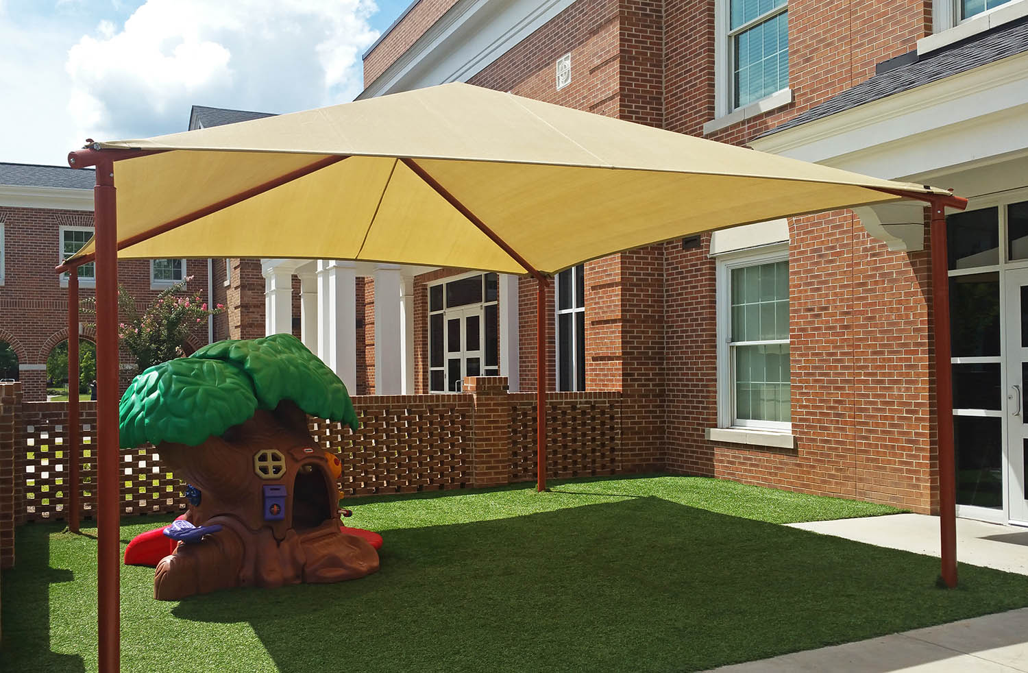 Single Post Square Shade Shade Structures